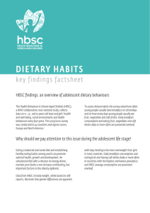 DIETARY HABITS key findings factsheet
