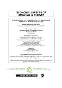 ECONOMIC ASPECTS OF SMOKING IN EUROPE
