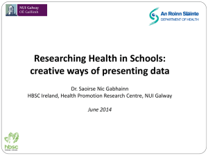 Researching Health in Schools: creative ways of presenting data
