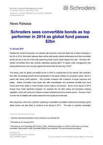 Schroder Investment Management Limited 31 Gresham Street, London EC2V 7QA www.schroders.com