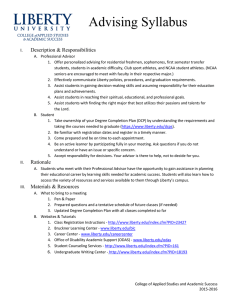 Advising Syllabus Description &amp; Responsibilities I.