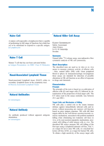 N Naive Cell Natural Killer Cell Assay