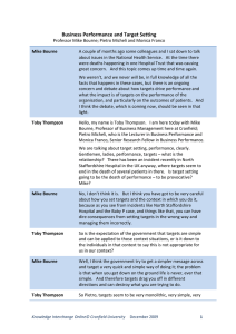 Business Performance and Target Setting 