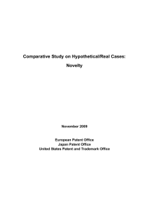 Comparative Study on Hypothetical/Real Cases: Novelty November 2009
