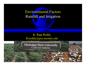 Environmental Factors Rainfall and Irrigation K. Raja Reddy