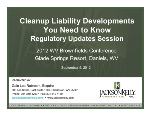 Cleanup Liability Developments You Need to Know Regulatory Updates Session