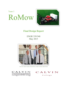 RoMow  Final Design Report ENGR 339/340