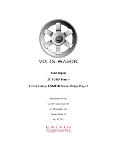 Final Report 2014-2015 Team 4 Calvin College ENGR340 Senior Design Project