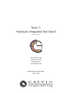 Team 7: Hydraulic Integrated Test Stand
