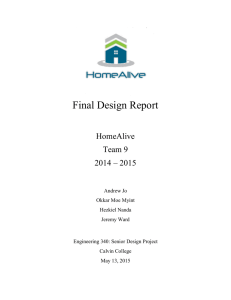 Final Design Report  HomeAlive Team 9