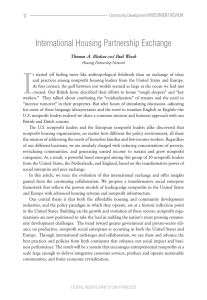 I International Housing Partnership Exchange Thomas A. Bledsoe and Paul Weech INVESTMENT REVIEW