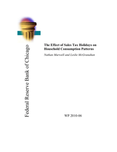 Federal Reserve Bank of Chicago Household Consumption Patterns