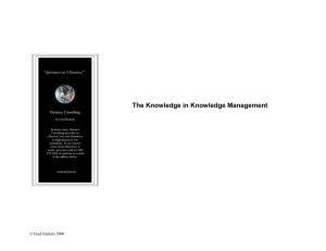 The Knowledge in Knowledge Management