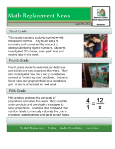 Math Replacement News Third Grade