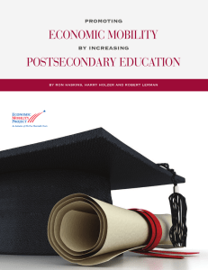 ECONOMIC MOBILITY POSTSECONDARY EDUCATION PROMOTING BY INCREASING