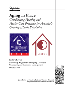 Aging in Place Coordinating Housing and Health Care Provision for America’s