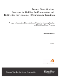 Beyond Gentrification: Strategies for Guiding the Conversation and
