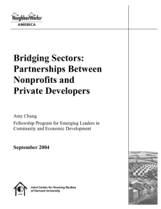 Bridging Sectors: Partnerships Between Nonprofits and Private Developers