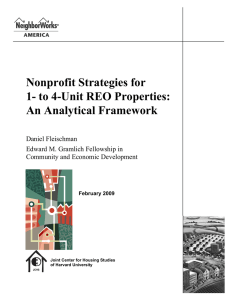 Nonprofit Strategies for 1- to 4-Unit REO Properties: An Analytical Framework