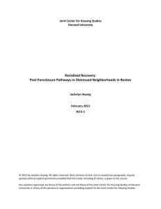 Racialized Recovery: Post-Foreclosure Pathways in Distressed Neighborhoods in Boston