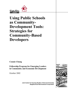 Using Public Schools as Community- Development Tools: Strategies for