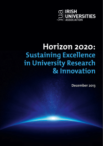 Horizon 2020:  Sustaining Excellence in University Research