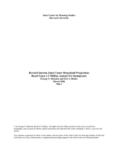 Revised Interim Joint Center Household Projections