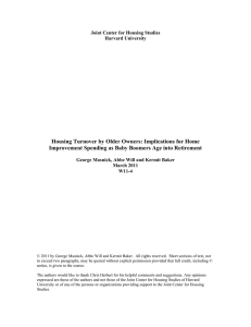 Housing Turnover by Older Owners: Implications for Home