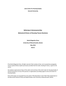 Believing in Homeownership: Behavioral Drivers of Housing Tenure Decisions