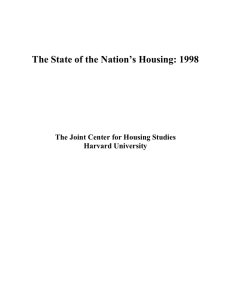 The State of the Nation’s Housing: 1998  Harvard University