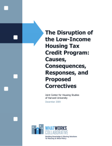 The Disruption of the Low-Income Housing Tax Credit Program: