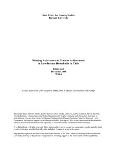 Housing Assistance and Student Achievement in Low-Income Households in Chile