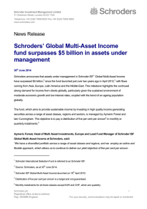 Schroder Investment Management Limited 31 Gresham Street, London EC2V 7QA www.schroders.com