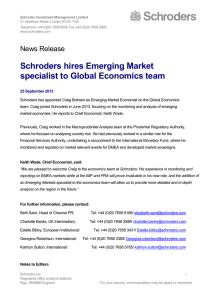 Schroder Investment Management Limited 31 Gresham Street, London EC2V 7QA www.schroders.com
