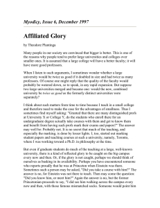 Affiliated Glory Myodicy, Issue 6, December 1997