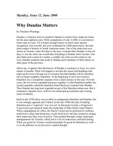 Why Dundas Matters Myodicy, Issue 12, June 2000