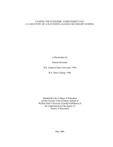 CLOSING THE ECONOMIC ACHIEVEMENT GAP: A Dissertation by