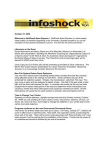 October 27, 2006 Welcome to InfoShock News Express !