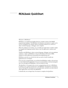 REALbasic QuickStart