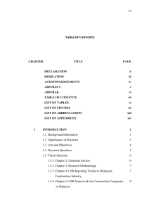 vii  TABLE OF CONTENTS CHAPTER