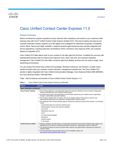 Cisco Unified Contact Center Express 11.0 Product Overview