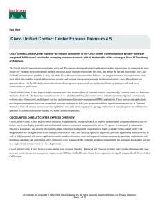Cisco Unified Contact Center Express Premium 4.5