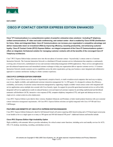 CISCO IP CONTACT CENTER EXPRESS EDITION ENHANCED