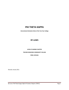 PHI THETA KAPPA  BY‐LAWS 