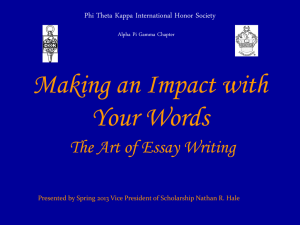 Making an Impact with Your Words The Art of Essay Writing