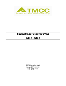 Educational Master Plan 2010-2015 7000 Dandini Blvd