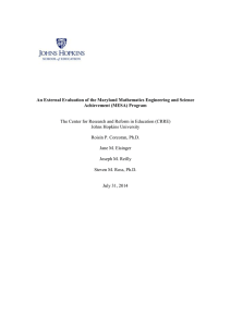 An External Evaluation of the Maryland Mathematics Engineering and Science