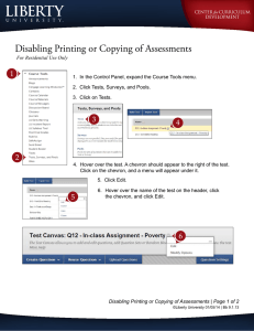 Disabling Printing or Copying of Assessments