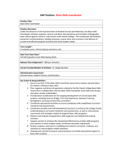 DAP Position:   Basic Skills Coordinator 