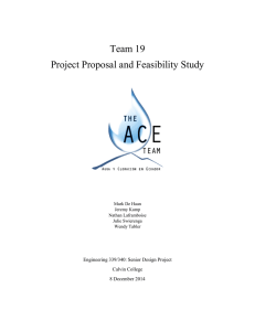 Team 19 Project Proposal and Feasibility Study  Engineering 339/340: Senior Design Project